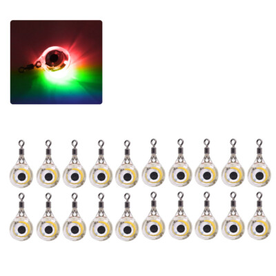 10-20Pcs Mini Fishing Lure Light LED Deep Drop Underwater Eye Shape Fishing Bait