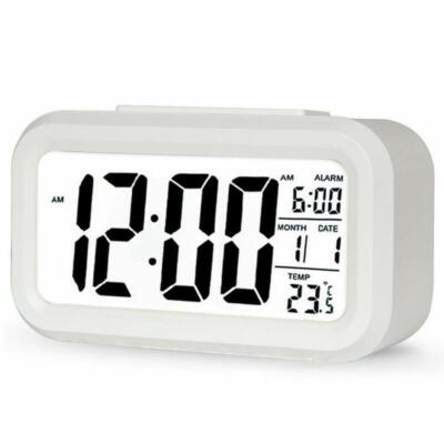 Digitaler LED großes Display Wecker batteriebetrieben Spiegel Zifferblatt Design 9x5cm