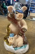 Piggin Party Time lustig süß Sammlerstück Handarbeit Ornament Deko Figur Schwein