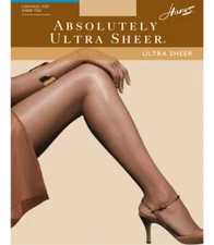 Hanes Sheer Absolutely Ultra Sheer Control Top Tights Hosiery 707 Size A Barely