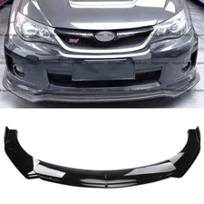 For Subaru Impreza WRX STI Front Bumper Lip Spoiler Splitter Glossy Black