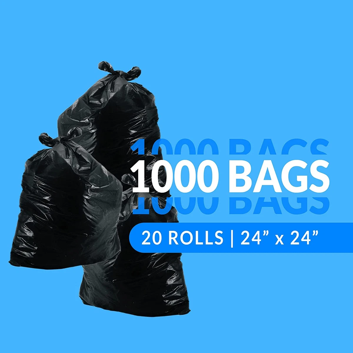 Reli. SuperValue 40-45 Gallon Trash Bags | 125 Count | Made in USA | Heavy  Duty | Black Multi-Use Garbage Bags