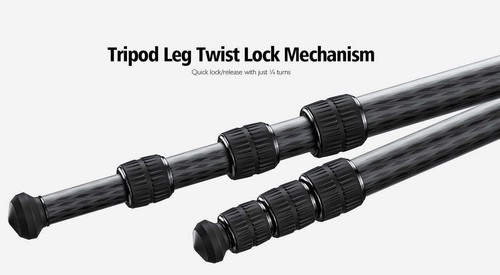 Leofoto SA-324CX+MH-40X Arca Clamp Outdoors Tripod with Dynamic Ball Head Set - Picture 2 of 7