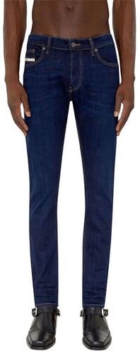 Diesel D Luster Slim Fit Mid Waist Washable Cotton Denim Mens Jeans In Navy - Picture 2 of 6