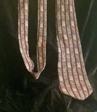 Mark Alexander Italian Imported Silk Tie Necktie Multicolor Tribal Abstract VTG