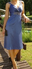 Beautiful Satin Dress Blue size 8