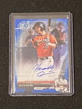 Heath Quinn 2017 Bowman Chrome Blue Mojo Refractor Prospect Auto Giants #d /150
