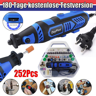 252Pcs Zubehör Rotary Multi Tool für Dremmel Bohrer Sand Grinder Polier 800W