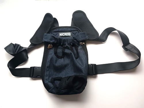 NICREW 12" x 6" Legs Out Front Dog Carrier Hands Free small dog Harness