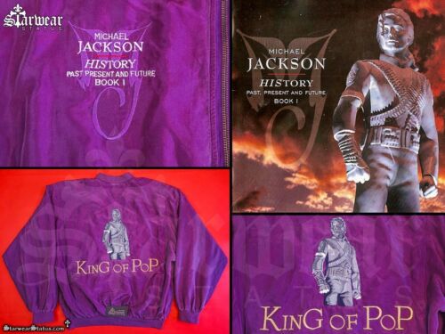 🔥(POSTAGE) Vintage 90s Michael Jackson HISTORY ALBUM Promo Crew Silk Jacket M - Photo 1/10