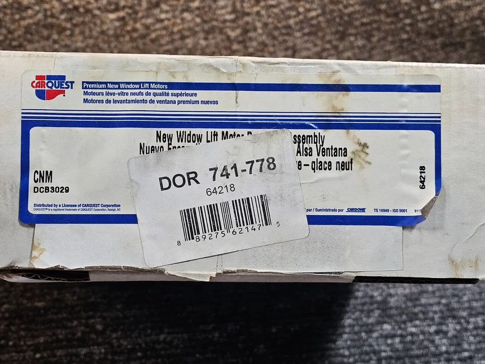 Carquest Dorman 741-778 Rear Right Window Regulator & Motor For Infiniti 96-99 Foto 2 de 4