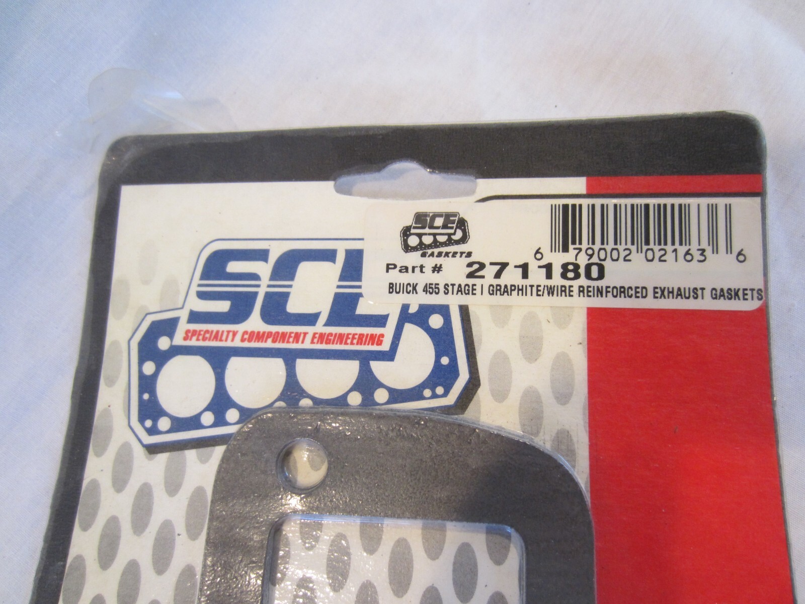 SCE Buick 455 Stage 1 Graphite/Wire Reinforced Exhaust Gaskets, P/N 271180, NEW
