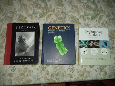 Biology, Genetics, Evolutionary Analysis, hardcover textbook lot