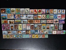 New Zealand lot of 80 used postage stamps, all different, off paper