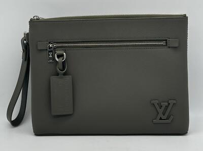 Louis Vuitton Takeoff Pouch Khaki Green Clutch Bag with