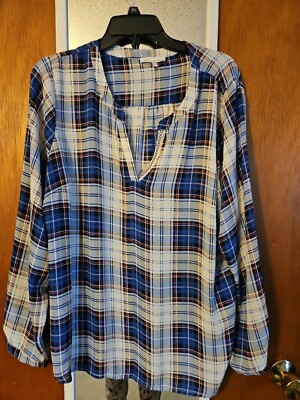 Womens Blouse Skies Are Blue 2xl