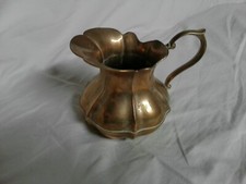 Massiv Messing Vase Kanne Krug Messingkanne gl&auml;nzend H ca. 12,5 cm