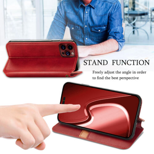 For Various Phone Magnetic Closure Leather Card Wallet Case Flip Stand Cover HOT - Picture 6 of 11