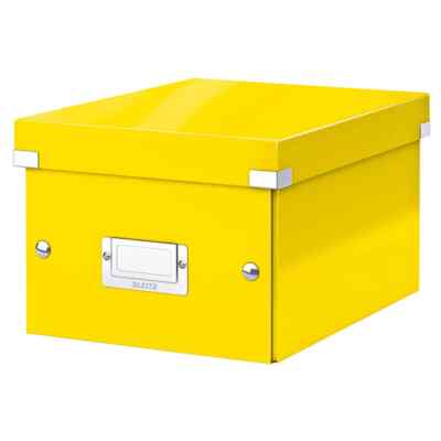 LEITZ 6043-00-16 Archivbox Click & Store WOW Klein, Graukarton, gelb