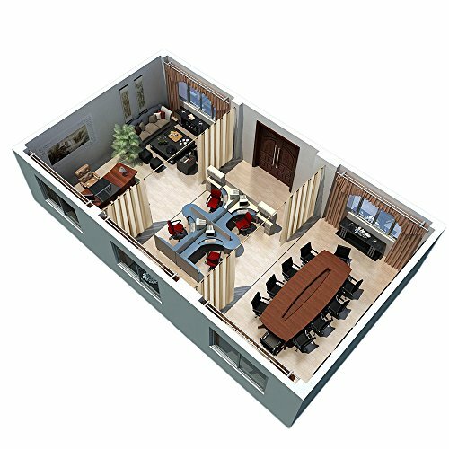 Cortinas Para Sala Elegantes Con Cenefas De 7 x 8.3 ft Modernas Biege