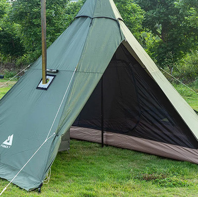 Pomoly HEX Plus hot tent with half inner tent, full inner tent and ground sheet