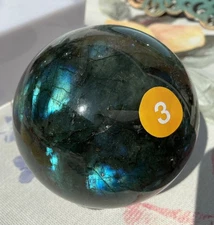 Blue Flash Labradorite Sphere #103 Healing Reiki Gift Decor Art