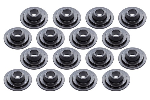 Edelbrock 9736, Set of 16 Black Steel Valve Spring Retainers Performance Parts - Picture 3 of 10