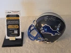 BARRY SANDERS signed LIONS custom mini helmet JSA COA