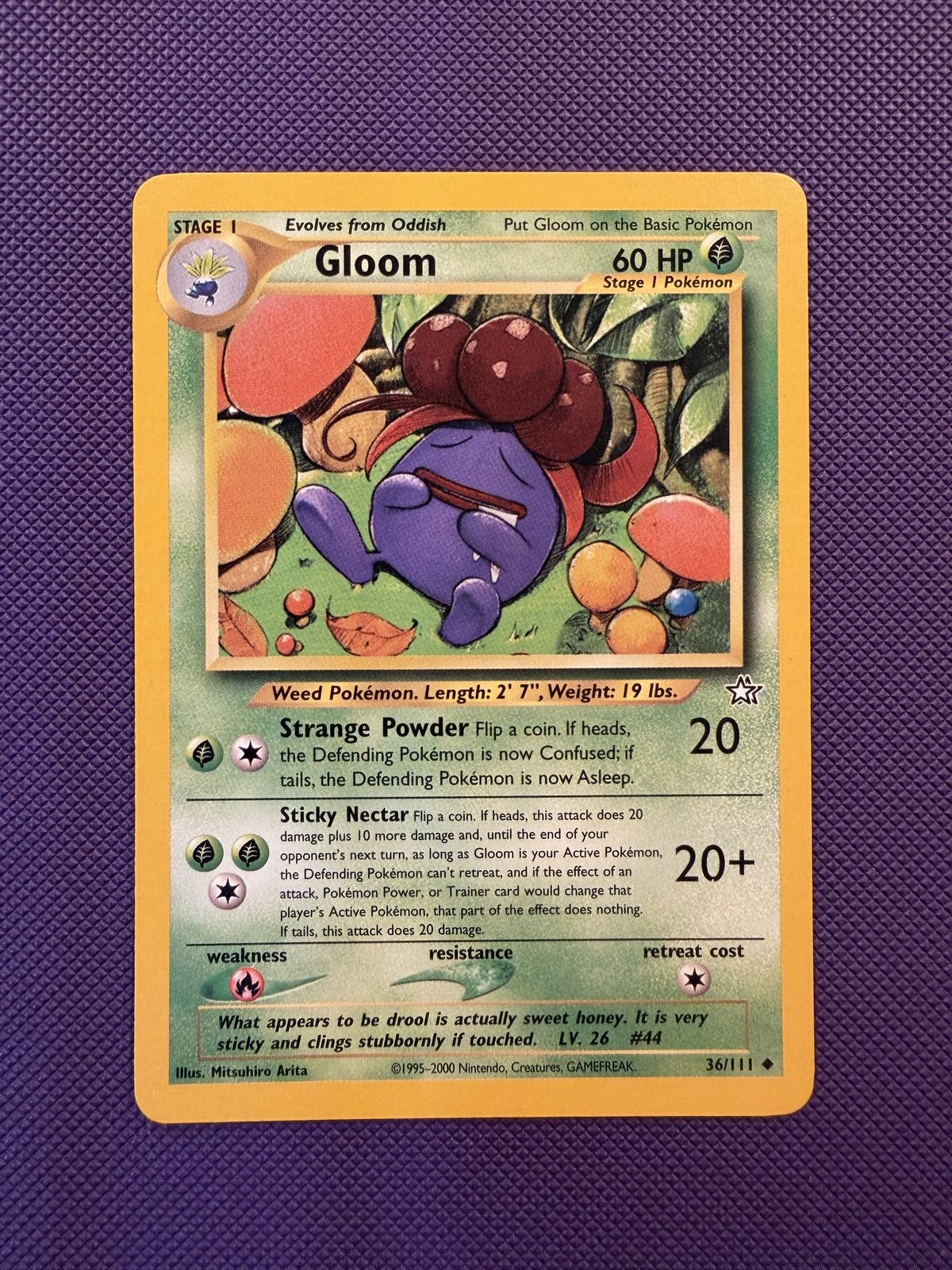 Gloom 36/111 Neo Genesis Uncommon Pokemon Card LP WOTC 2000