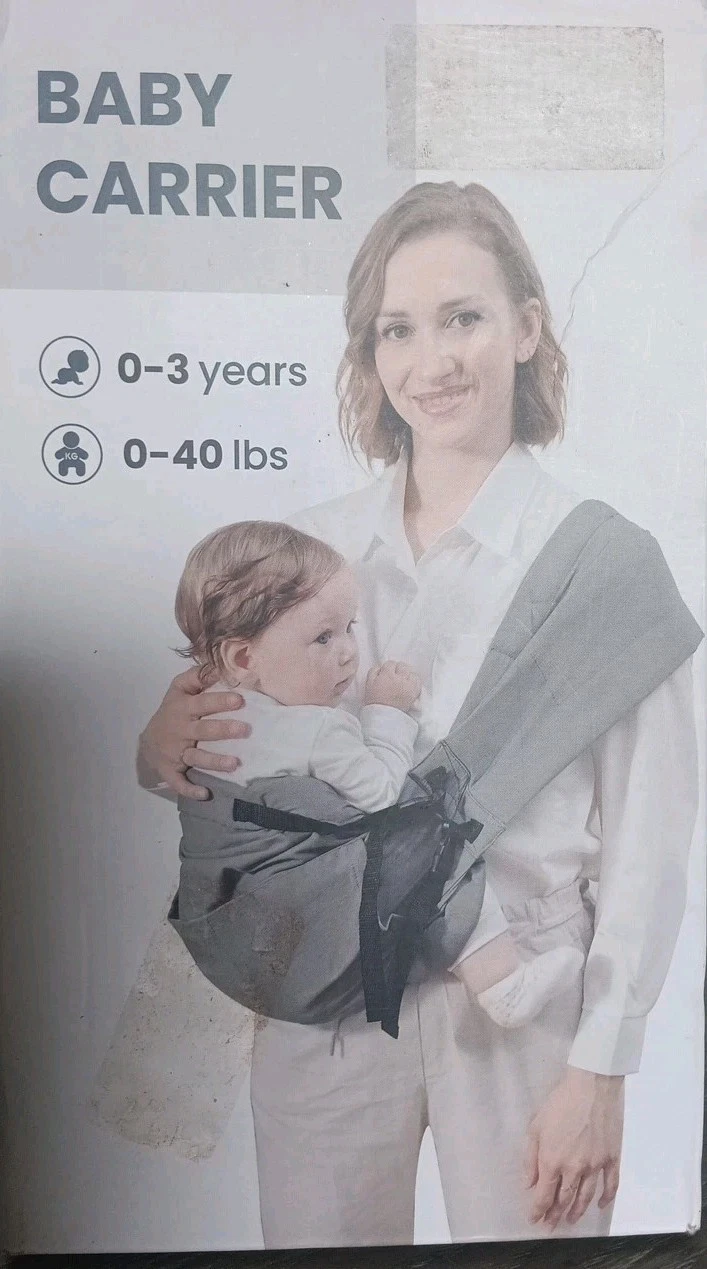 Baby Sling shoulder Carrier Newborn to Toddler Adjustable. 0-3 years. J95
Opens in a new window or t