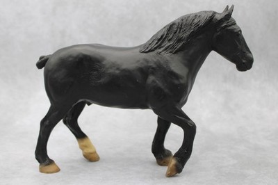 Breyer Percheron Cross Roy Belgian #740 Semigloss Black Hind Sock Vintage