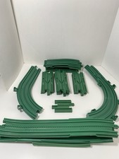 Fisher Price GeoTrax Train Green Tracks Large Curves  Straight LOT of 16