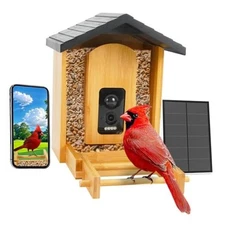Smart Bird Feeder with Camera 2.5K HD Full Color Night Vision Outdoor Camera, 