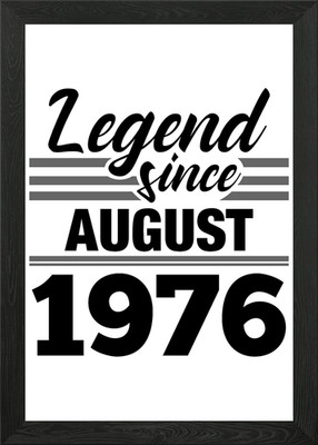 Legende seit August 1976 gerahmtes Wandbild Poster Leinwanddruck Bild