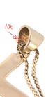 ESTATE SOLID 10K YELLOW GOLD CROSS PENDANT 14K SERPENTINE 15.5" NECKLACE #7950 — photo 5
