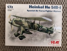 ICM 72191 Heinkel He 51B-1 Aeronautica Militare Spagnola Biplano 1:72 COME NUOVO