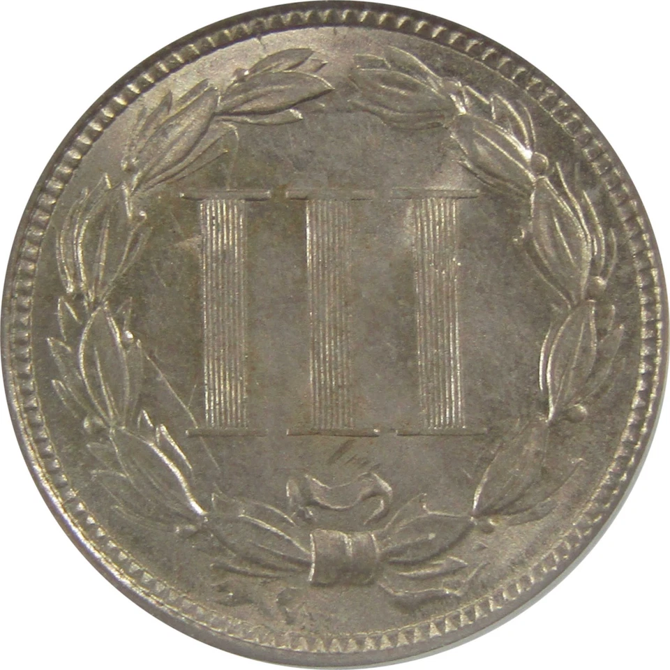 1865 Nickel Three Cent Piece MS 63 ANACS Uncirculated SKU:CPC0794 - Image 4 of 4