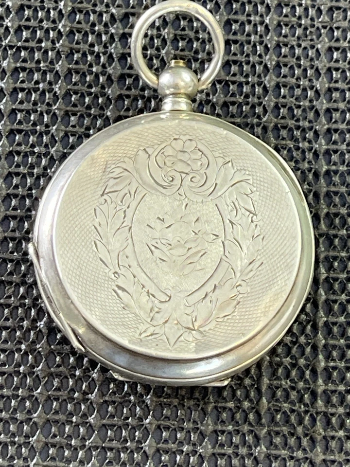 Antique Louis Grisel Geneve Key Wind Pocket Watch 15j Silver Hunter Case Repair - Image 3 of 4