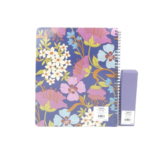 Vera Bradley Coffee Garden Large Spiral Notebook & Ball Point Pen Set NWT - Picture 2 of 3