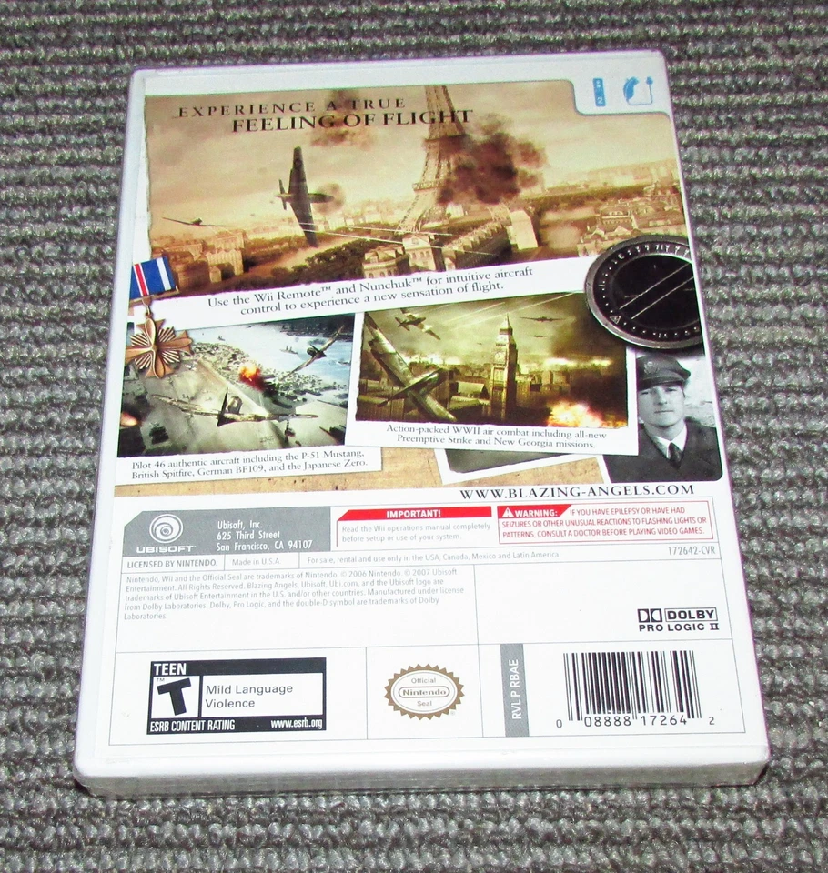 Blazing Angels: Squadrons of WWII (Nintendo Wii) Brand New / Fast Shipping - Image 2 of 2