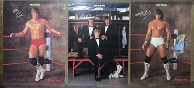 Three Von Erich Brothers Vintage Pizza Inn Posters 28'' x 20'' Kings of the Ring