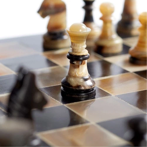 Cyan Design 10230 Checkmat Horn Chess Board - Picture 2 of 2