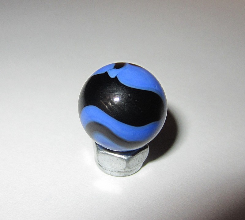 Black & Royal Blue Vintage Swirl Marble!  Peltier Panther?  Vacor?  VERY NICE!!