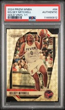 2024 PANINI PRIZM WNBA GOLD VINYL 1/1 #64 KELSEY MITCHELL 1/1 PSA AUTHENTIC