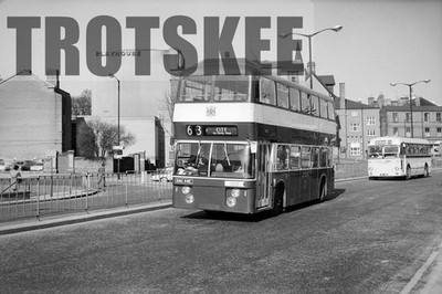 35 mm Negativ Nottingham Leyland PDR1 Metro Cammell DAU441C um 1971