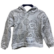 Disney 100 Mickey Mouse Gray Pullover Sweatshirt Hoodie sz 3T