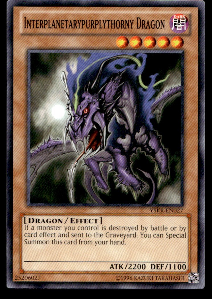 Interplanetarypurplythorny Dragon YSKR YSKR-EN027 MP YuGiOh | Buy 3 Get 5 Free