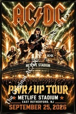AC DC PWR UP TOUR MetLife Stadium NJ September 25, 2026, Poster