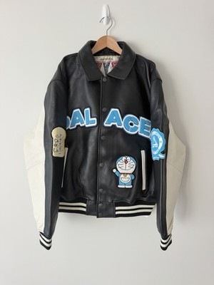 Palace x Doraemon x Avirex FW25 Leather Racing Jacket Black Men's XL