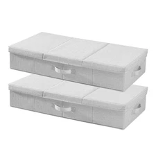 Uimoso Under Bed Storage 48L Foldable Underbed Box Household Organization 2 Pack